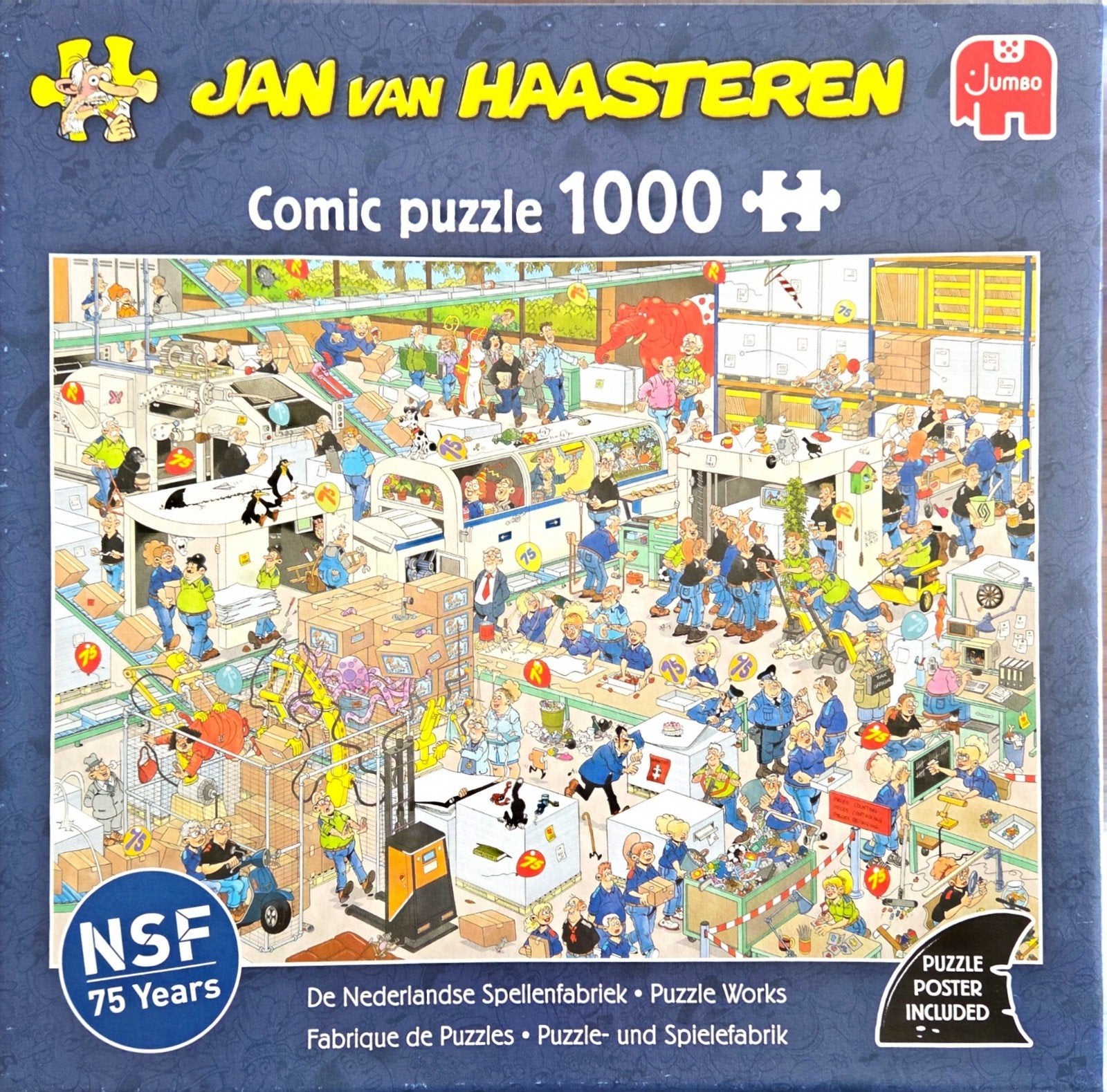 Jan van Haasteren Comic Puzzel 1000 stukjes, Hobby en Vrije tijd, Ophalen of Verzenden, 500 t/m 1500 stukjes, Zo goed als nieuw
