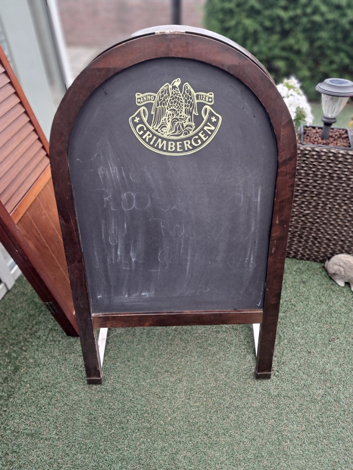 Grimbergen stoepbord / krijtbord, Ophalen