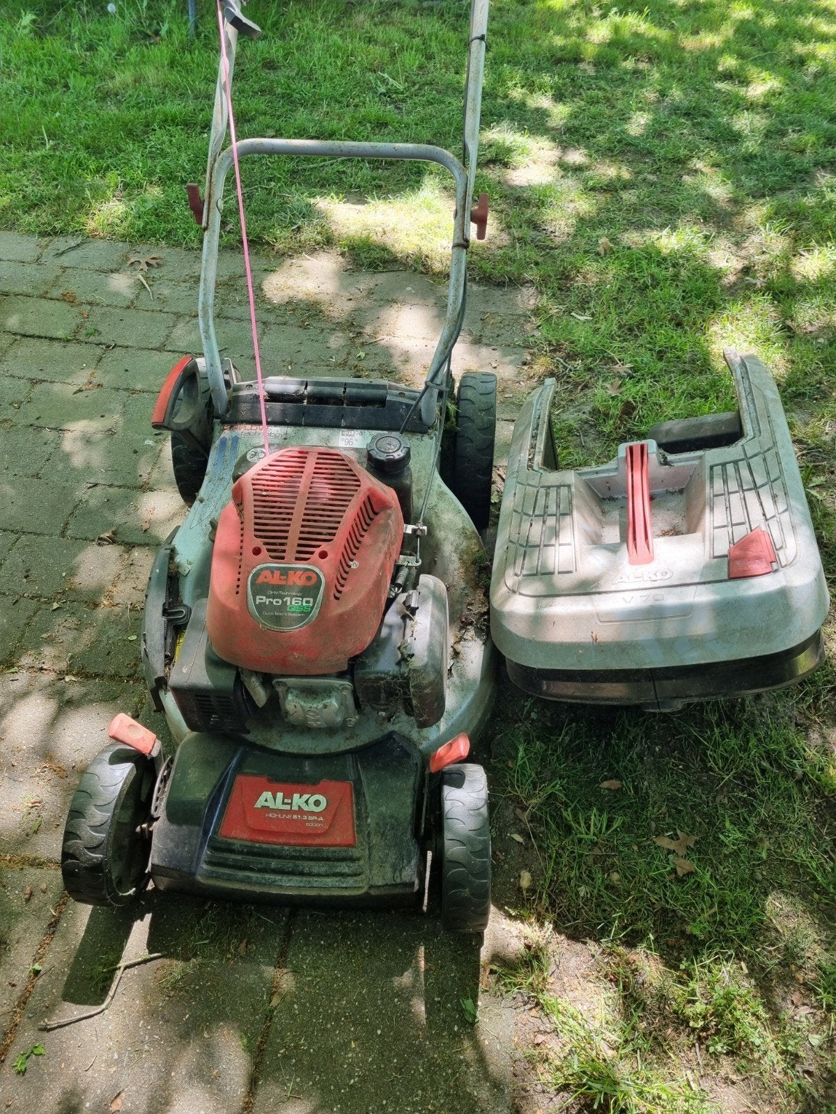 AL-KO  Benzine Grasmaaier mulch met Opvangbak, Ophalen, Cirkelmaaier, AL-KO, Gebruikt