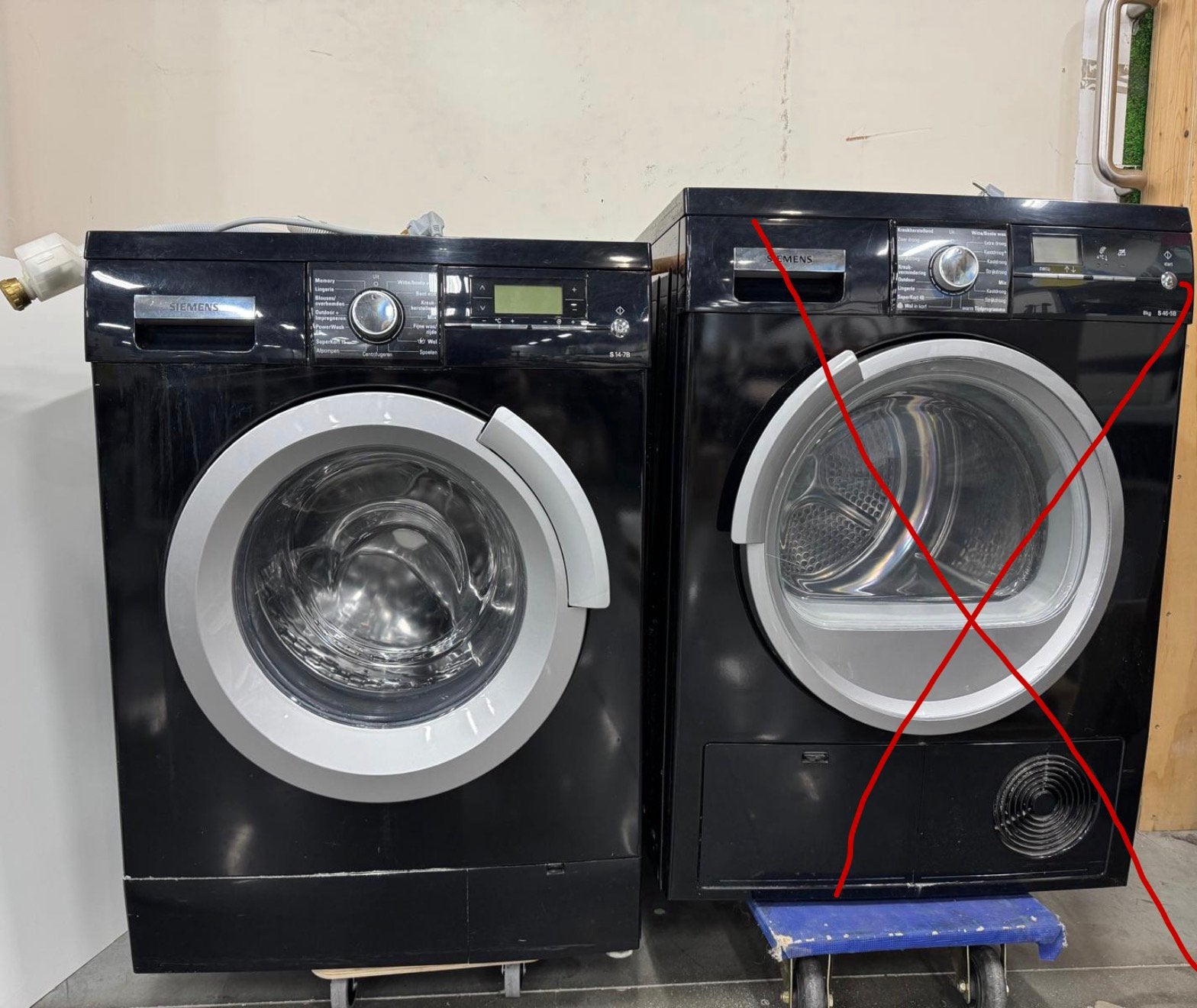 Siemens wasmachine - Zwart, Witgoed en Apparatuur, Wasmachines, Ophalen, Gebruikt, Voorlader, 85 tot 90 cm