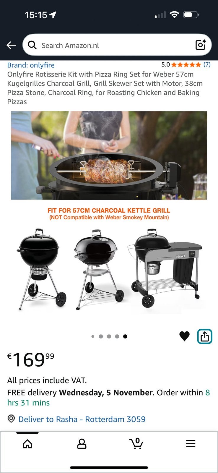 Elektrische bbq - rotiserie, Ophalen, Nieuw