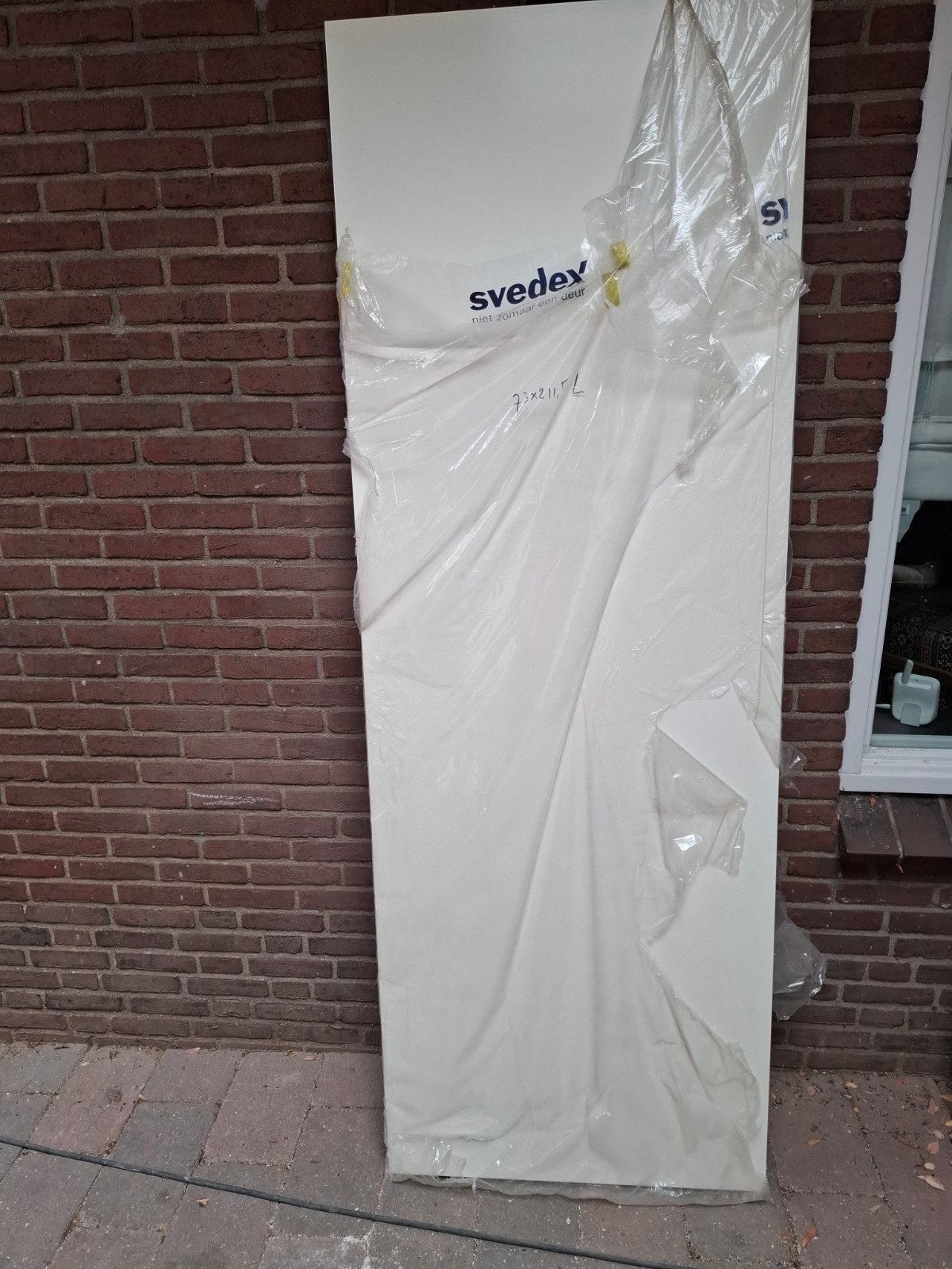 Opdekdeur 73 bij 211,5 links draaiend, Doe-het-zelf en Verbouw, Deuren en Horren, Ophalen, Minder dan 80 cm, Binnendeur, Nieuw
