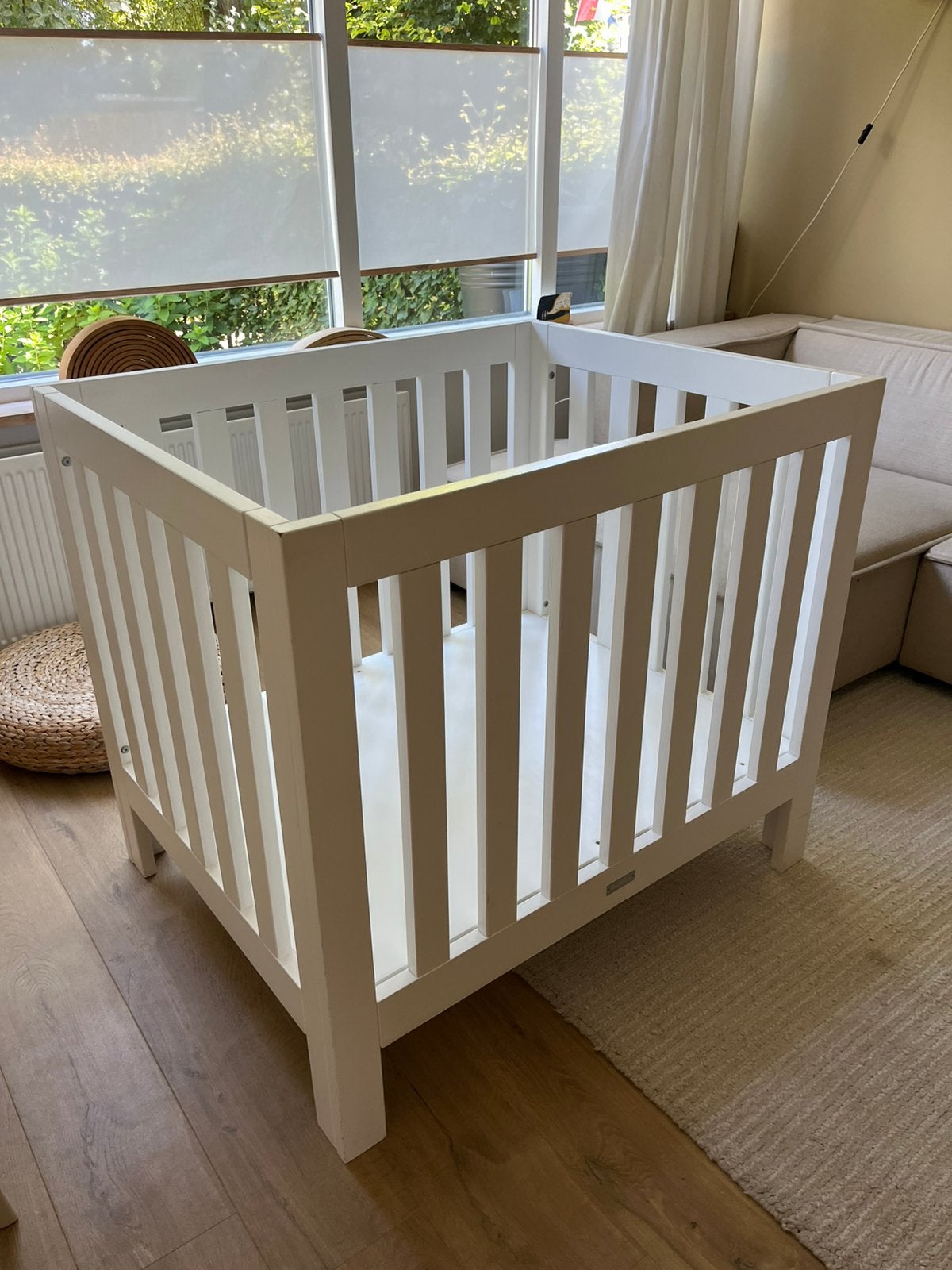 Stevige, witte bopita box met evt acessiores, Kinderen en Baby's, Boxen, Ophalen, Gebruikt, Rechthoekig, In hoogte verstelbaar