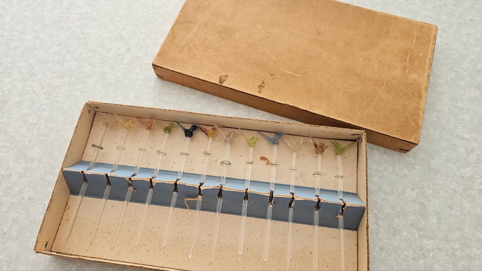 Vintage cocktailprikkers met vogeltjes (set van 12), Ophalen of Verzenden