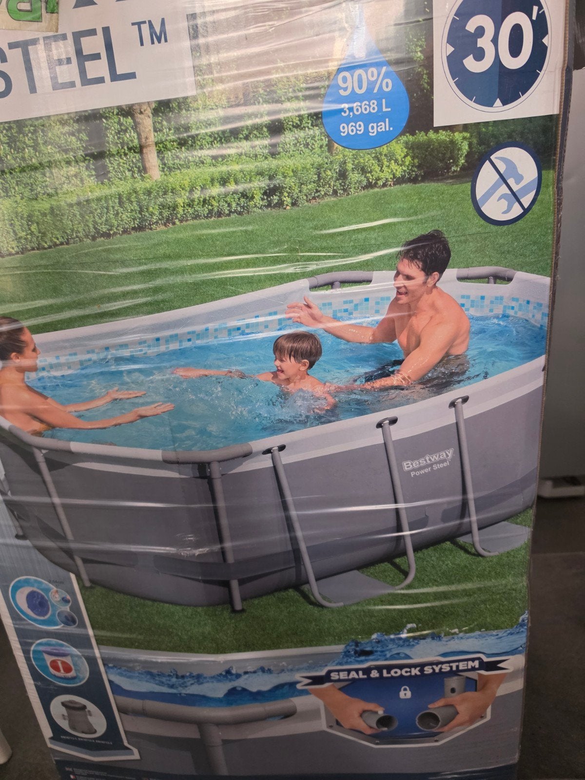 Bestway Power Steel Ovaal Zwembad met accessoires, Tuin en Terras, Zwembaden, Ophalen, Gebruikt, 200 tot 300 cm, 80 tot 120 cm