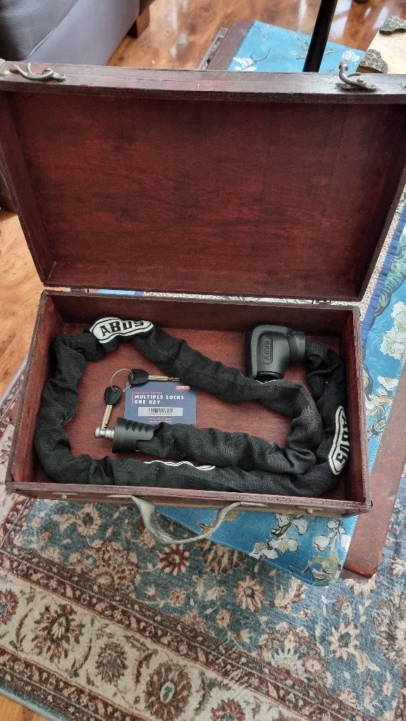 ABUS Steel-O-Chain 9809K-kettingslot, Ophalen of Verzenden, Zo goed als nieuw, Kabelslot