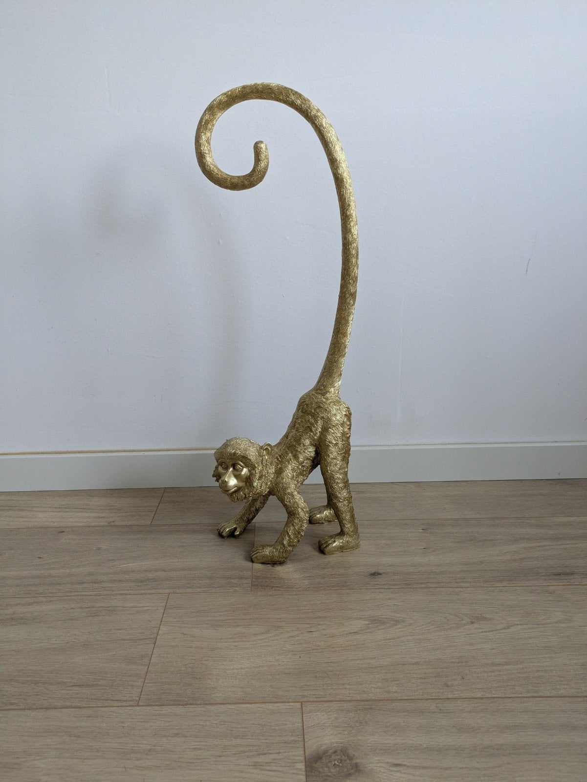 Goudkleurig Aapje Decoratie - 68 cm hoog, Ophalen, Gebruikt, Goud