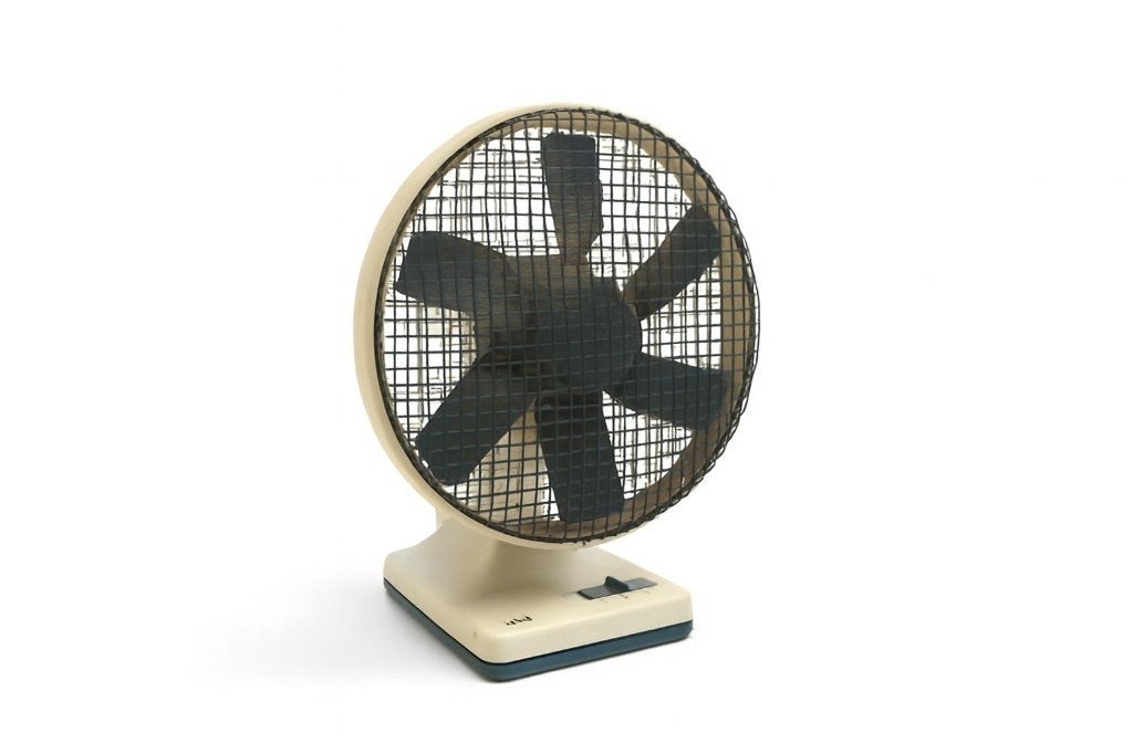 Vintage Itho ventilator crème/blauw, Ophalen