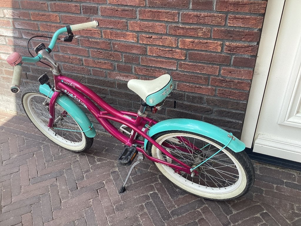 Stoere meiden fiets, Fietsen en Brommers, Ophalen, Gebruikt, Terugtraprem, 20 inch