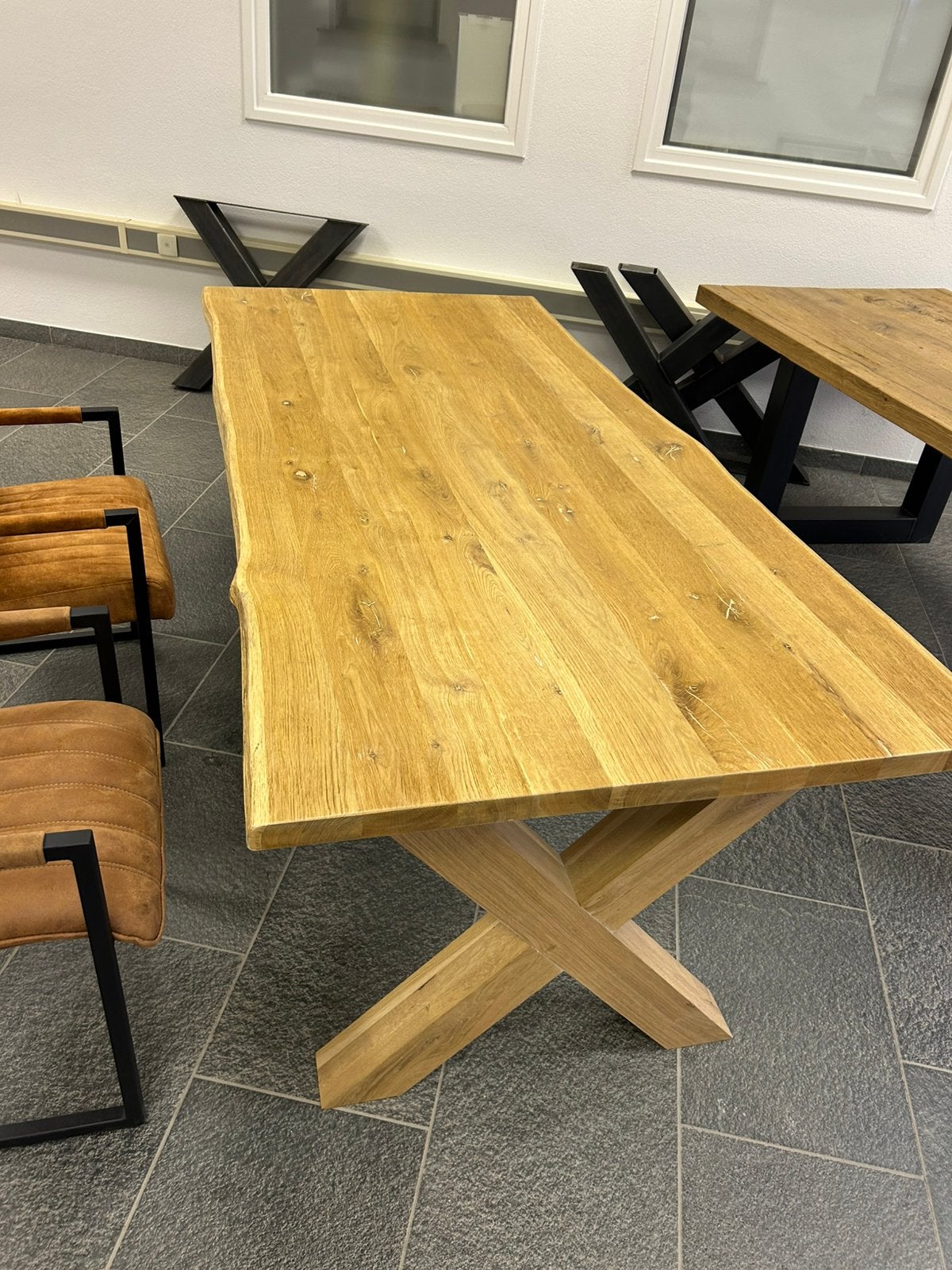 Boomstam tafel 220x100, Ophalen, 200 cm of meer, 50 tot 100 cm, Zo goed als nieuw