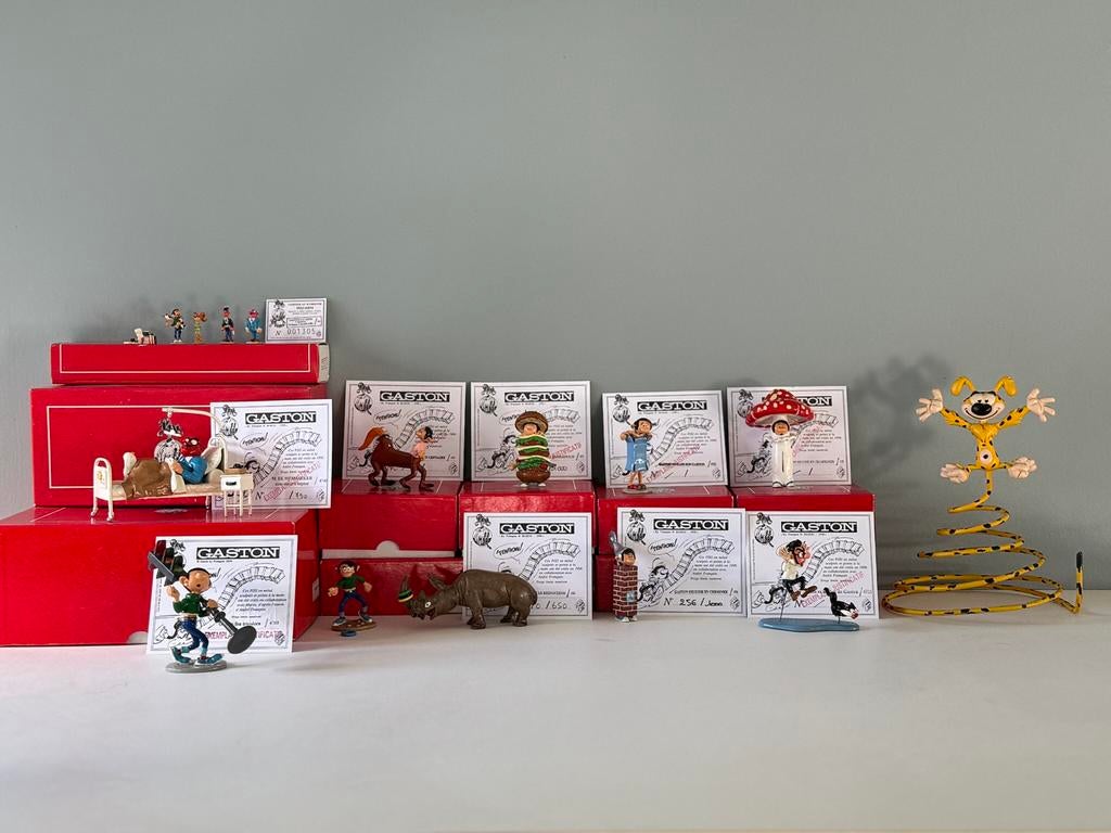 Pixi Gaston set - Marsupilami, Verzamelen, Ophalen of Verzenden, Asterix en Obelix, Zo goed als nieuw, Beeldje of Figuurtje