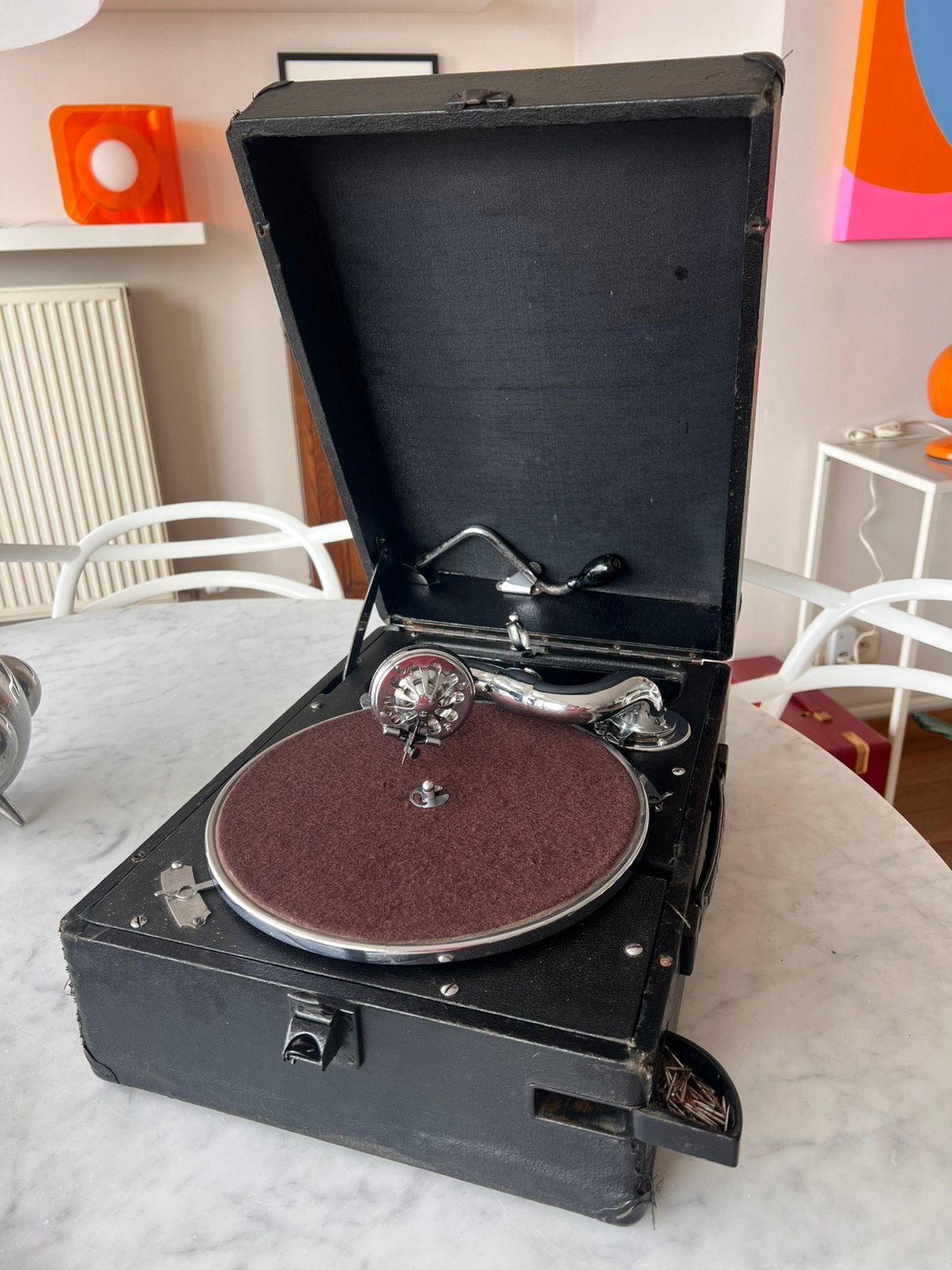 HMV102 grammofoon 1954 speelt nog perfect 1954, Audio, Tv en Foto, Ophalen of Verzenden, Zo goed als nieuw, Overige merken
