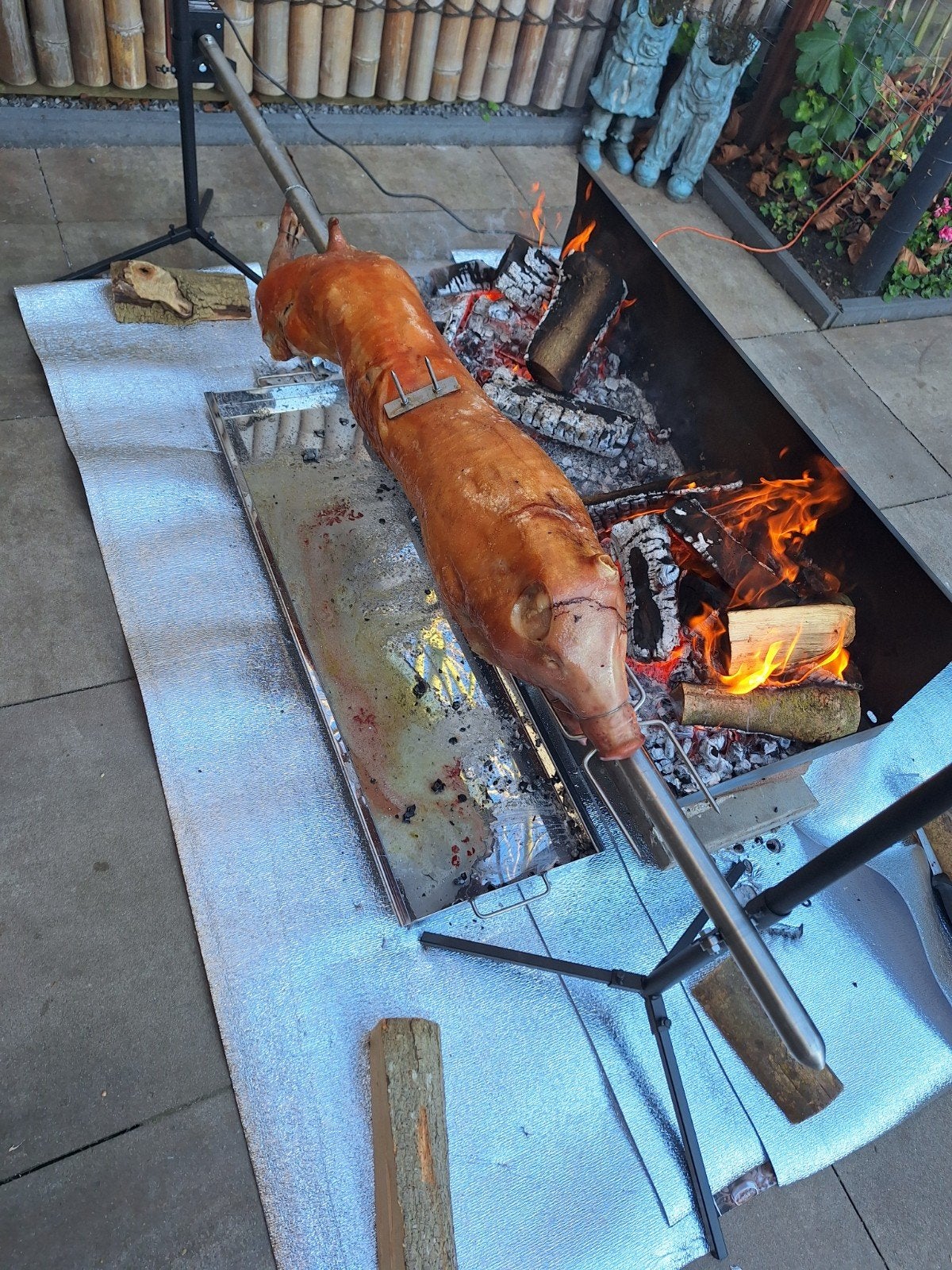 Bq spit draaiende grill voor speenvarken of lam, Ophalen of Verzenden