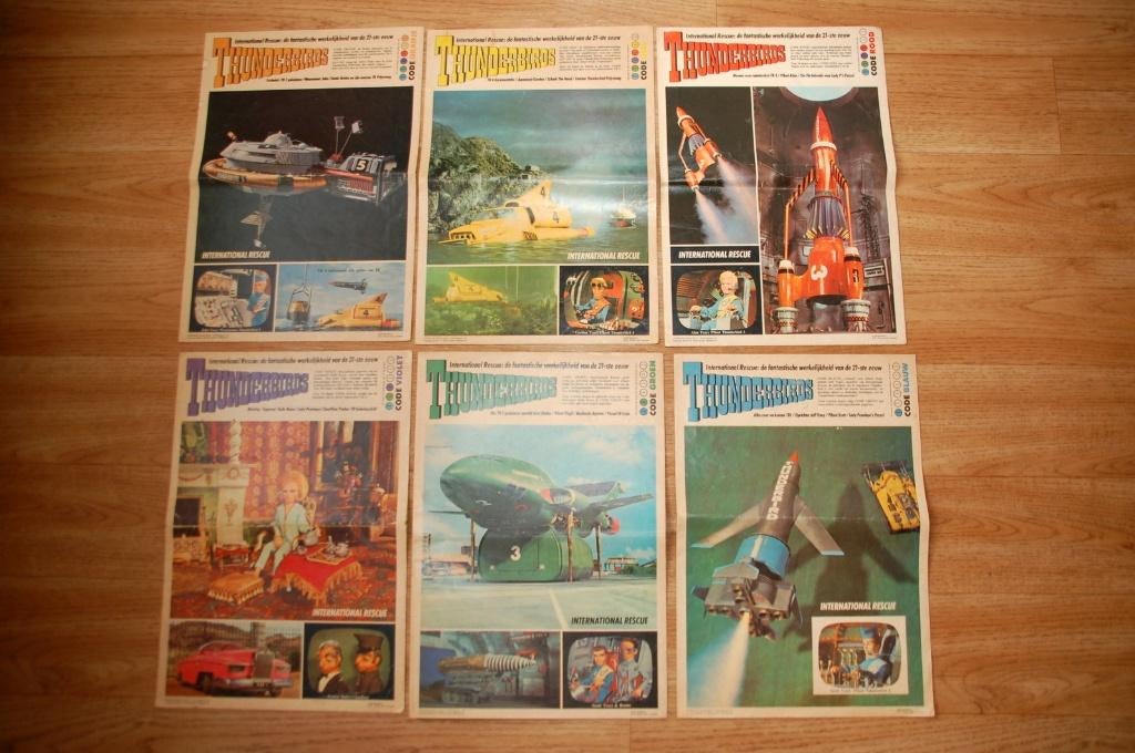 Thunderbirds platen van de AH uit eind jaren 60, Ophalen of Verzenden, Gebruikt