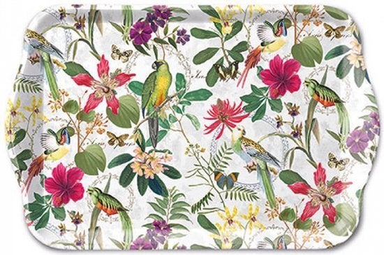 Ambiente Tray Tropical Jungle 13x21cm, Ophalen, Kunststof, Nieuw, Afgeronde hoeken