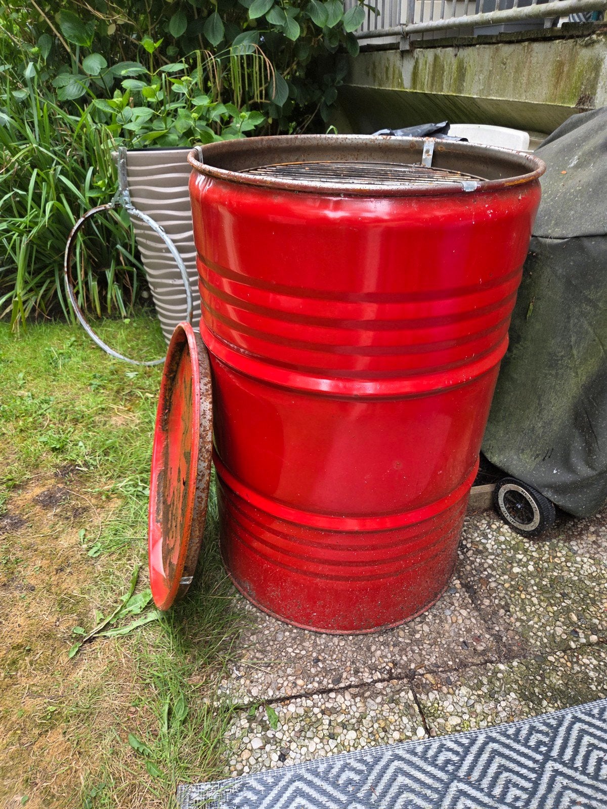 oliedrum BBQ / bbq barel, Tuin en Terras, Barbecue-accessoires, Gebruikt, Ophalen