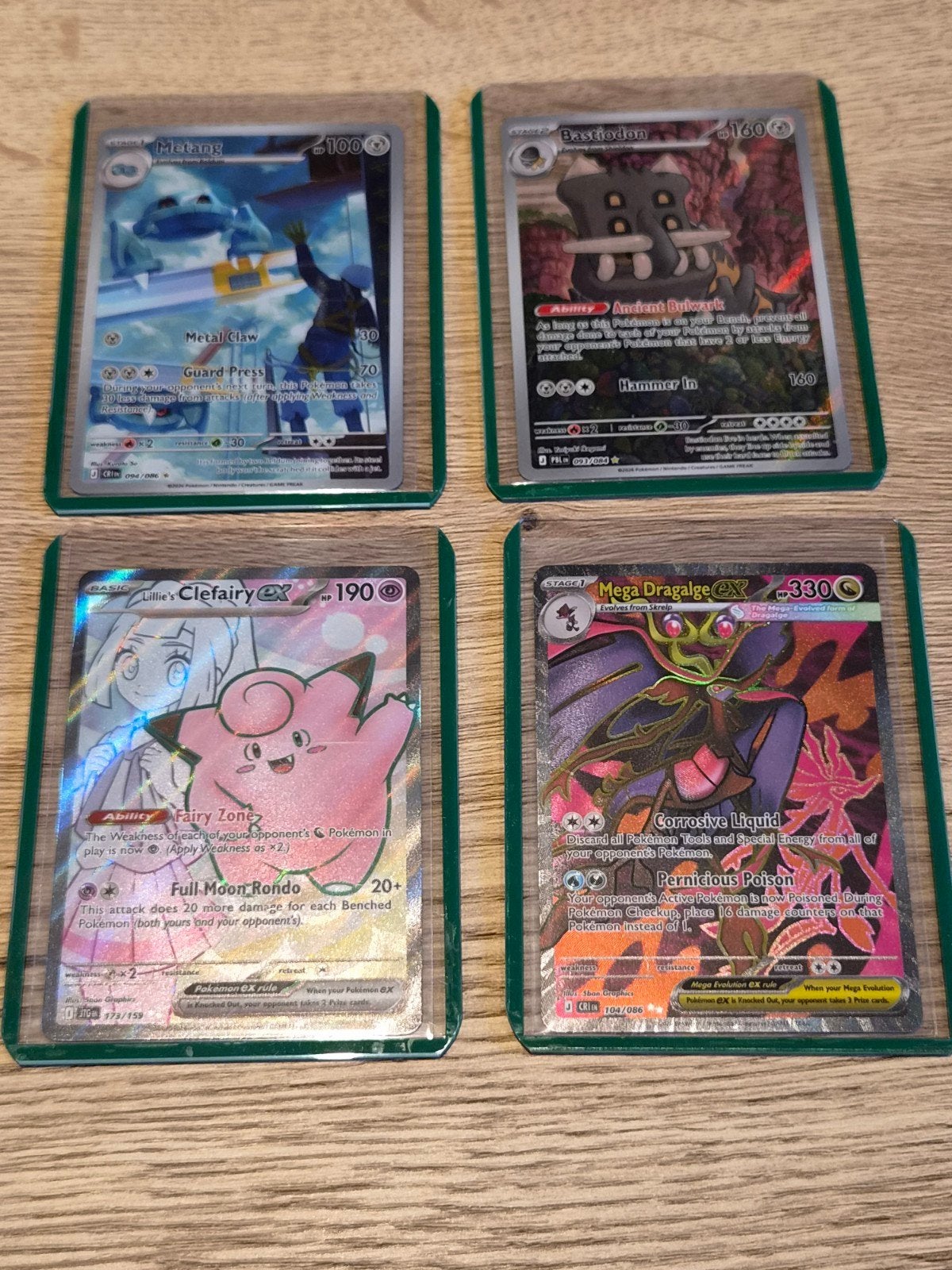 Pokémon Kaarten: Metang, Bastiodon, Clefairy EX, Dragalge, Ophalen of Verzenden, Zo goed als nieuw, Meerdere kaarten