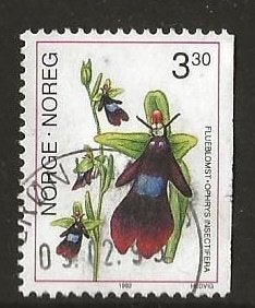 Noorwegen 19, orchidee voor sam*, Verzenden, Noorwegen, Gestempeld