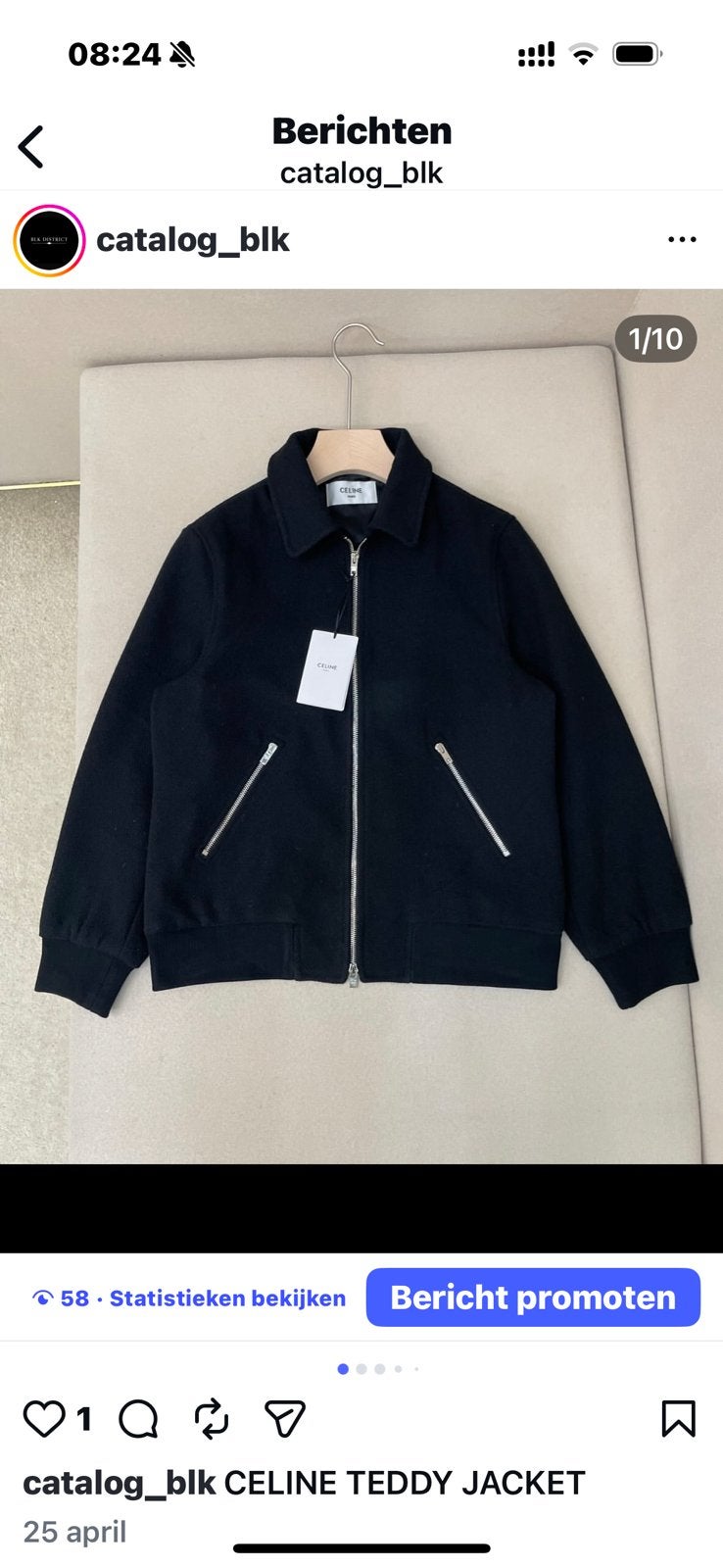 limited piece celine vest jas jacket op voorraad, Ophalen of Verzenden, Zo goed als nieuw, Maat 48/50 (M), Zwart