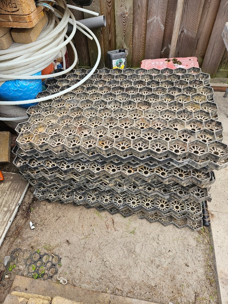 Honinggraat matten, Tuin en Terras, Ophalen, Overige materialen, Gebruikt, Zwart