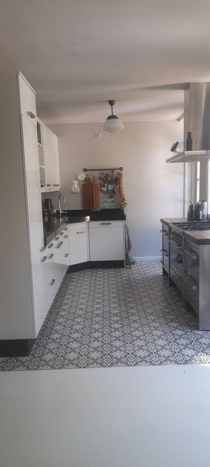 wit hoogglans hoekopstelling keuken 360 x 152 en 220 cm, Ophalen of Verzenden, Gebruikt, Wit, Minder dan 100 cm