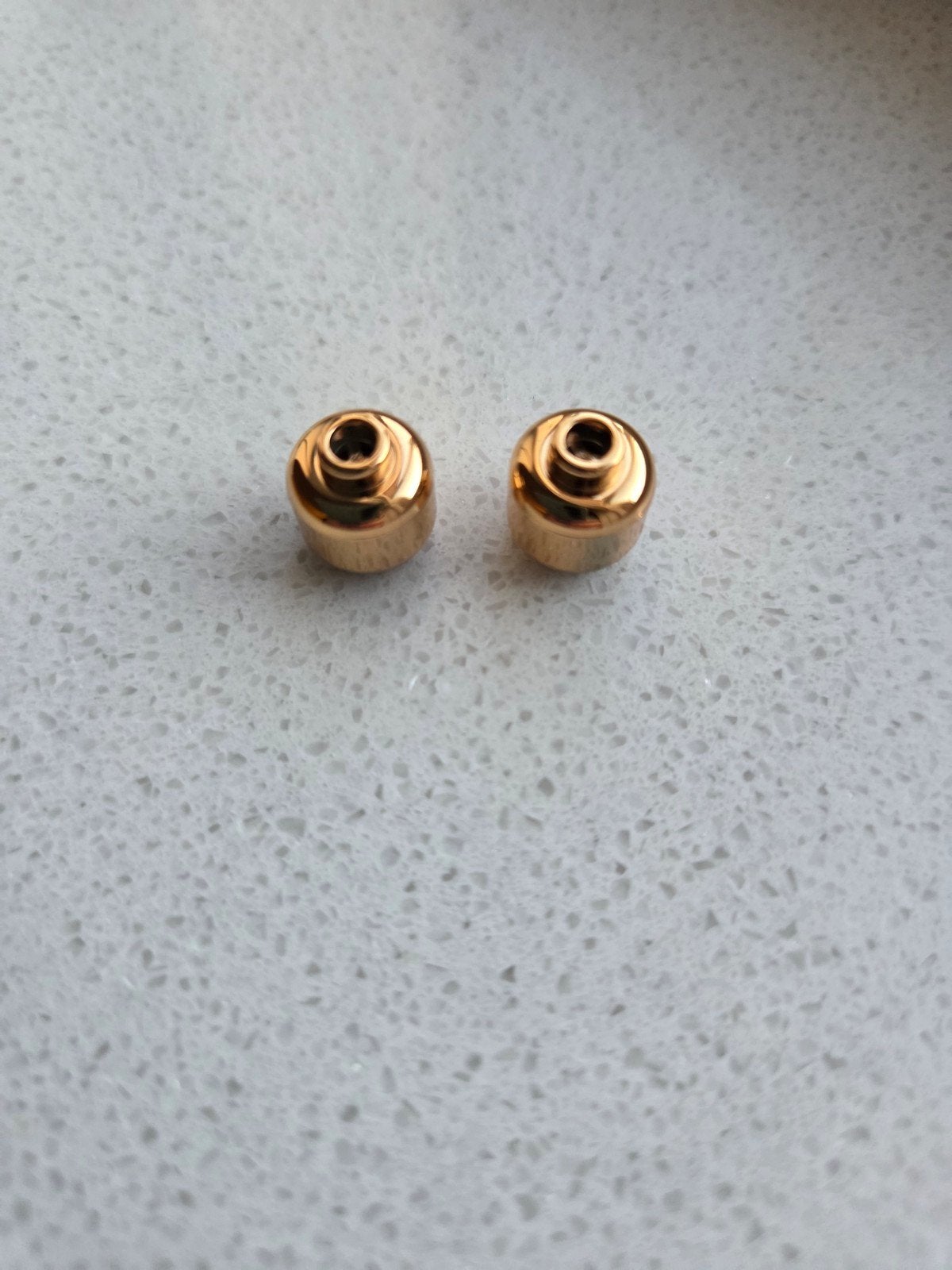 Twee unieke chrome gouden LEGO hoofdjes - Collectors items, Ophalen of Verzenden, Nieuw, Lego
