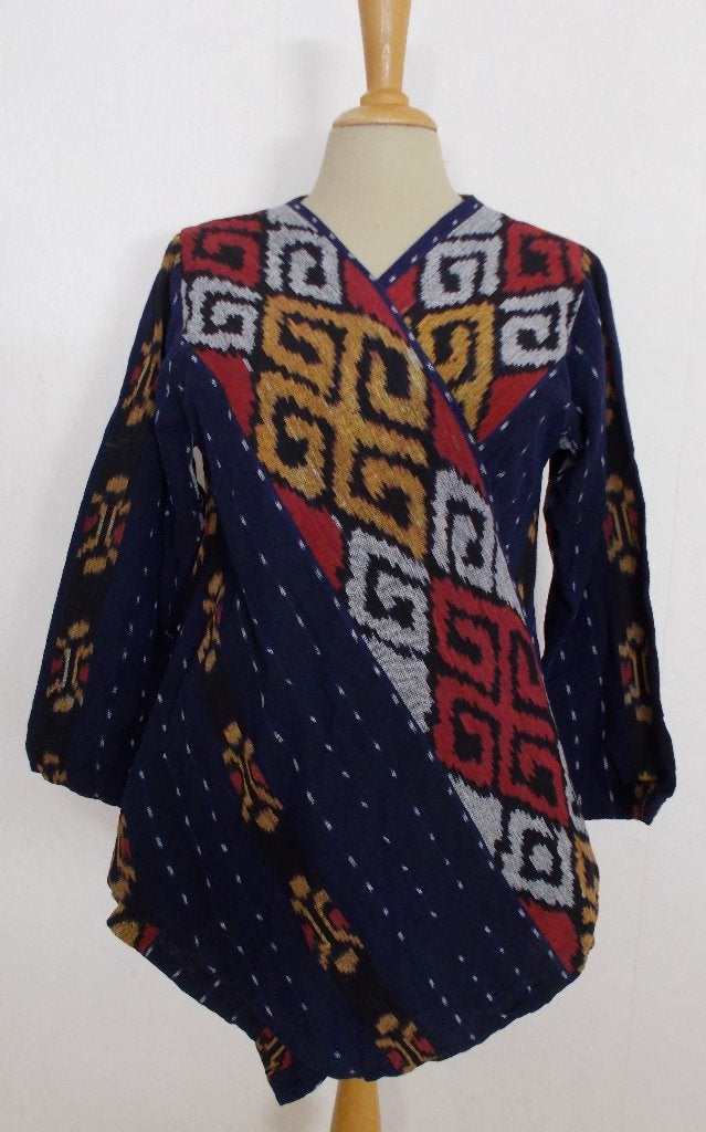 Aparte 100% katoenen ethnic/India print tuniek/top! M, Maat 38/40 (M), Zo goed als nieuw, Lange mouw, Meerkleurig