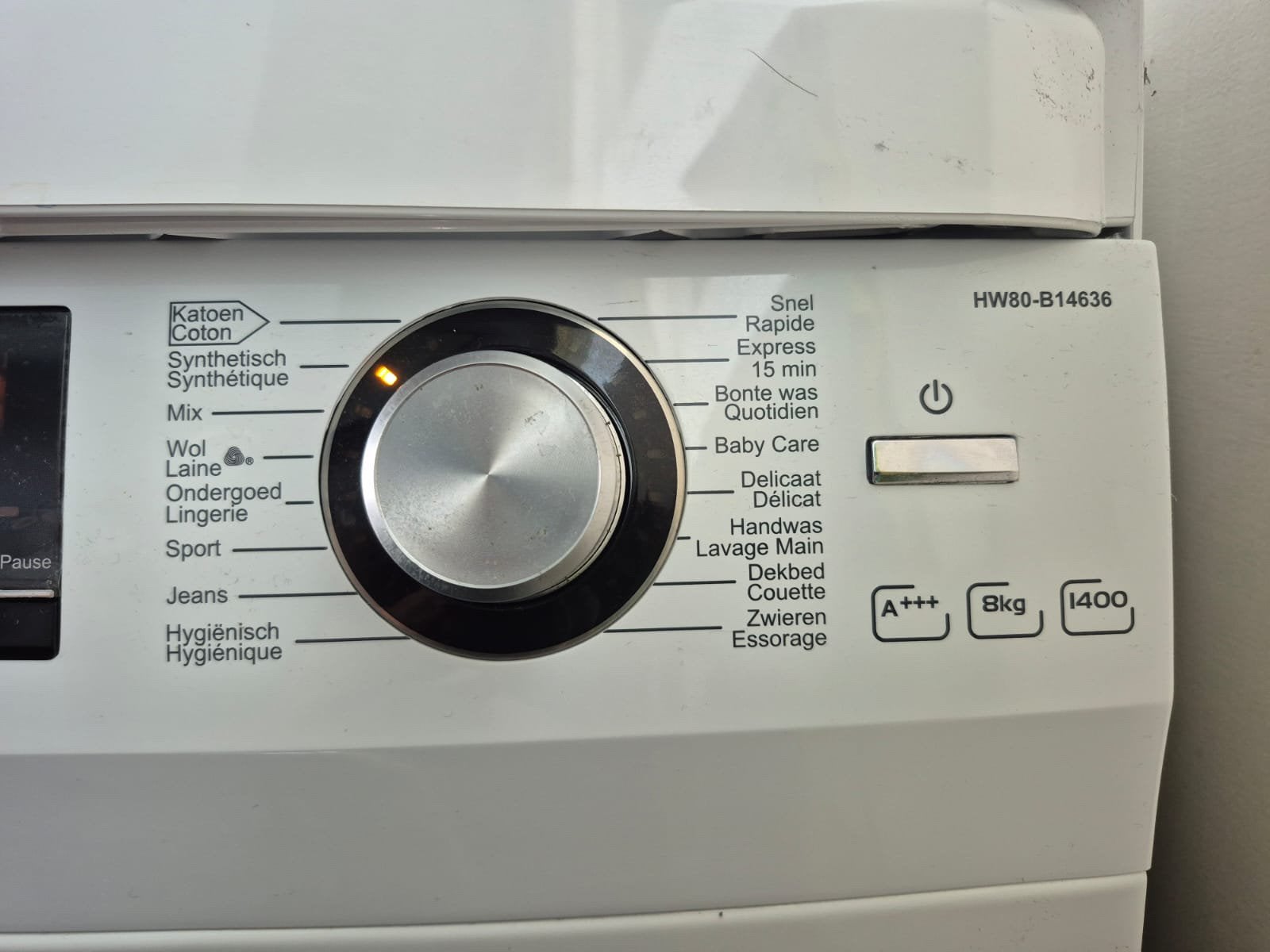 Haier Hatrium Wasmachine 8kg A+++ 1400 toeren, Ophalen of Verzenden, Zo goed als nieuw, Voorlader, 85 tot 90 cm