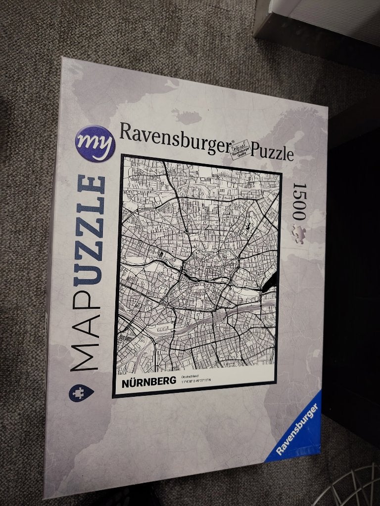 Puzzle Nuremberg map, Ophalen of Verzenden, 500 t/m 1500 stukjes, Nieuw, Legpuzzel