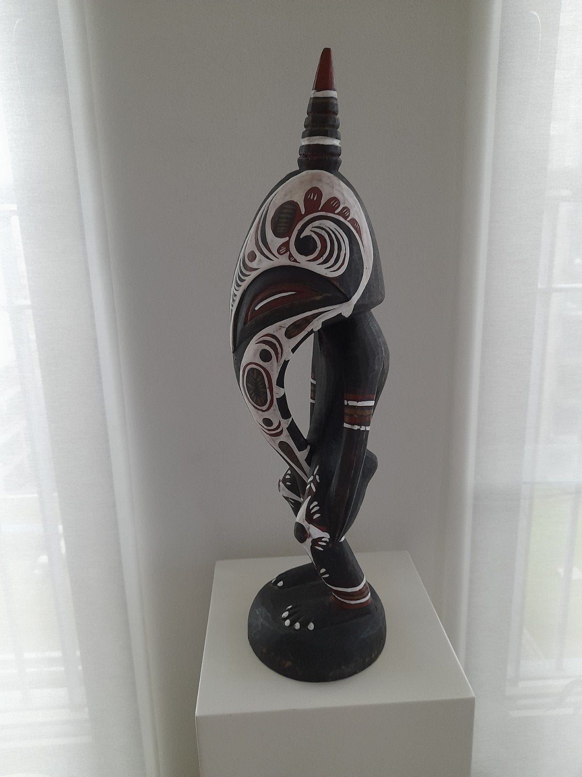 Sepik Papoea New Guinea, Hout, Ophalen of Verzenden, Geschilderd, Houtsnijwerk