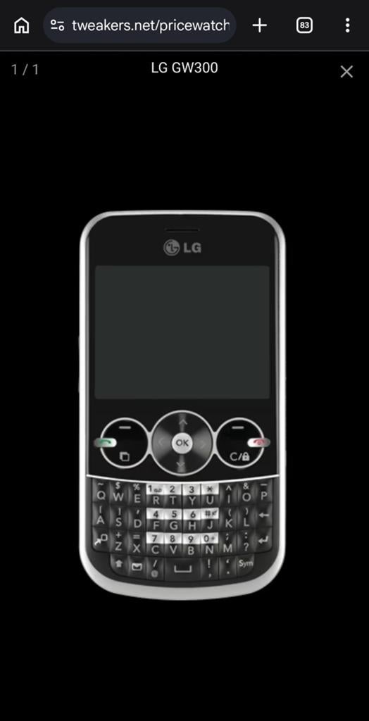 LG GW300 QWERTY Telefoon - Zwart, Gebruikt, Ophalen of Verzenden, Minder dan 3 megapixel, Klassiek of Candybar