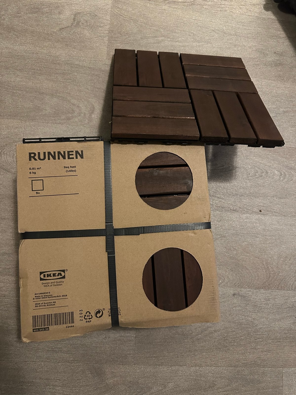 IKEA RUNNEN Terrasplanken - Nieuw, Tuin en Terras, Ophalen of Verzenden, Nieuw, Hout