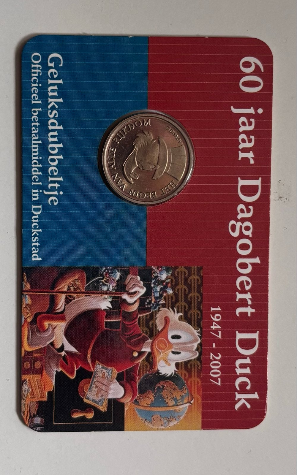 Donald Duck Geluksdubbeltje ABN AMRO 60 jaar Dagobert, Verzamelen, Ophalen of Verzenden