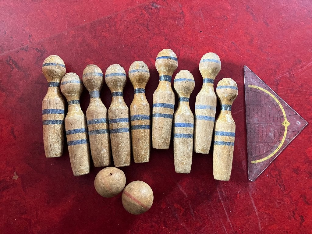 Houten kegelspel, Ophalen of Verzenden, Gebruikt, Overige typen
