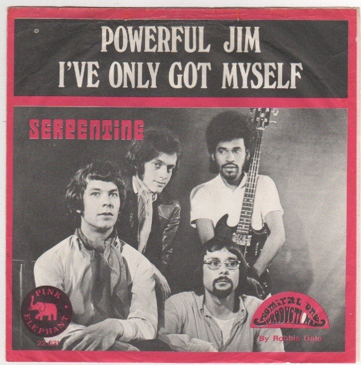 Nederbeat- Serpentine- Powerful Jim, Gebruikt, Verzenden, 7 inch, Beschermende buitenhoes