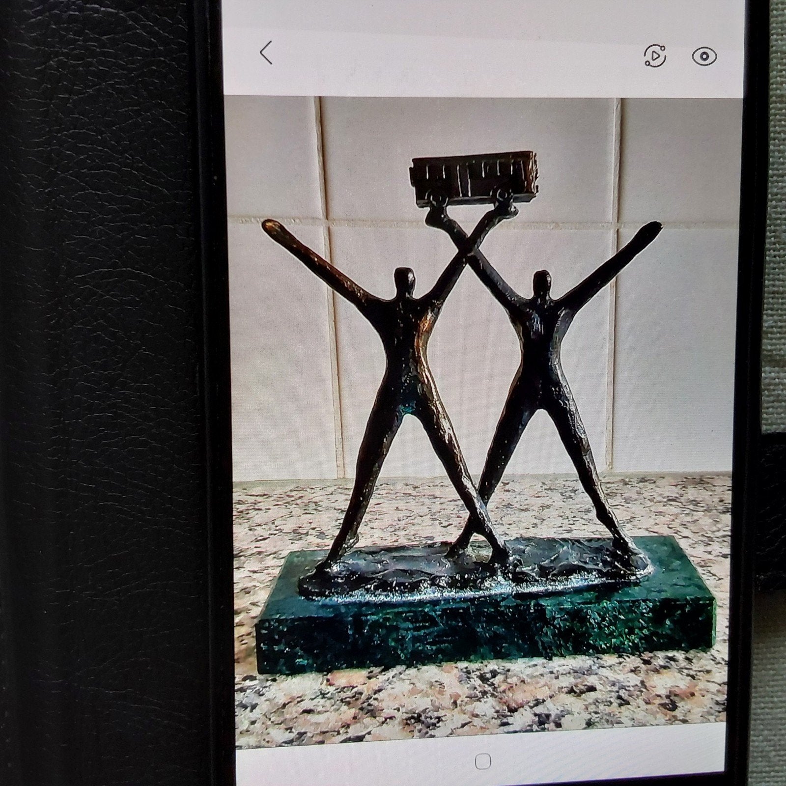 Sculptuur, Groep mensen, Ophalen of Verzenden, Brons, 20 - 50 cm