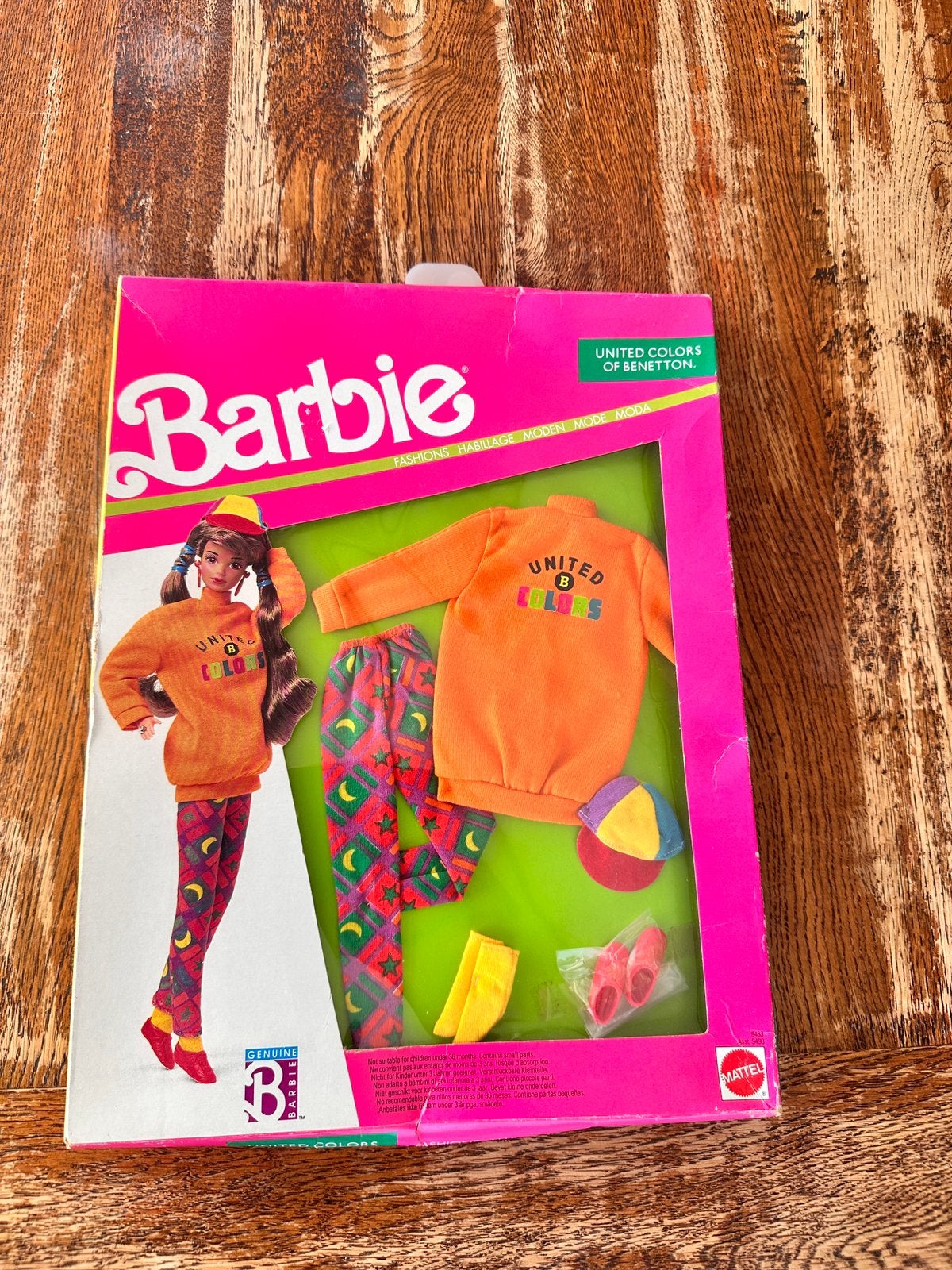 Vintage Barbie United Colors of Benetton Kledingset 1990, Ophalen of Verzenden, Barbie