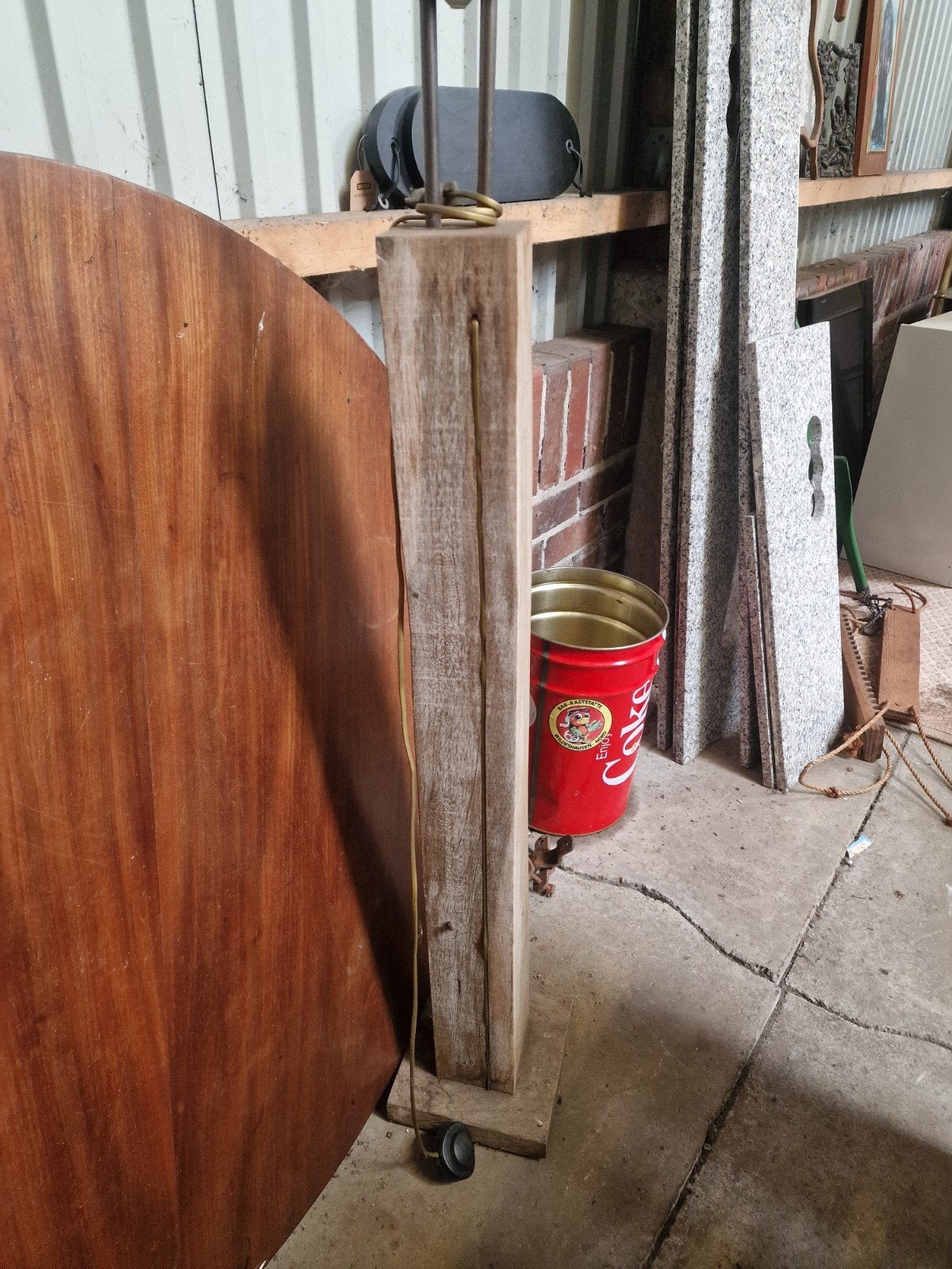 stoere eikenhouten stalamp meerpaal, Ophalen, Minder dan 25 mm, Plank, Minder dan 200 cm