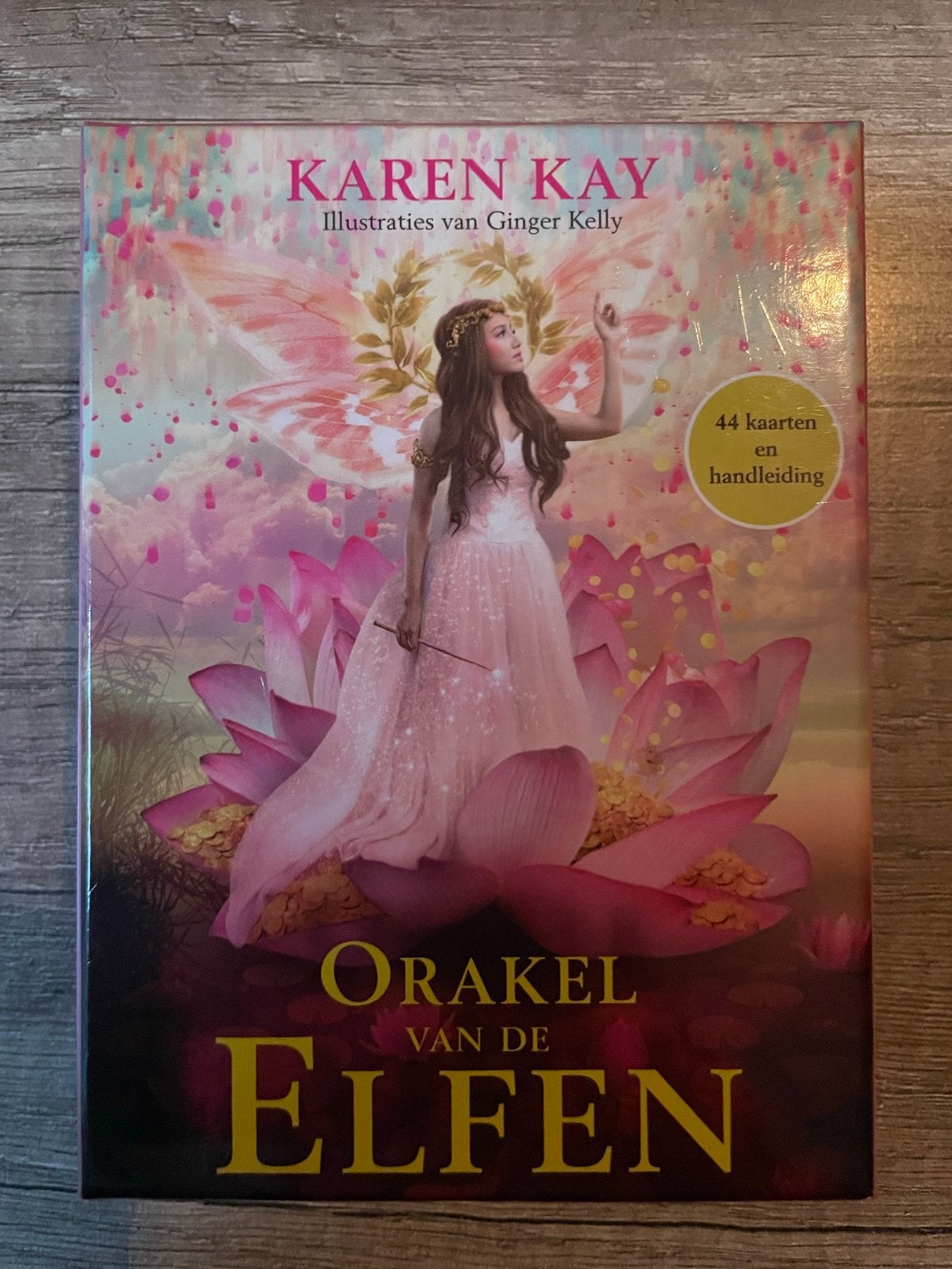 Orakel van de Elfen - Karen Kay (44 kaarten en handleiding), Boeken, Ophalen of Verzenden, Zo goed als nieuw, Tarot of Kaarten leggen