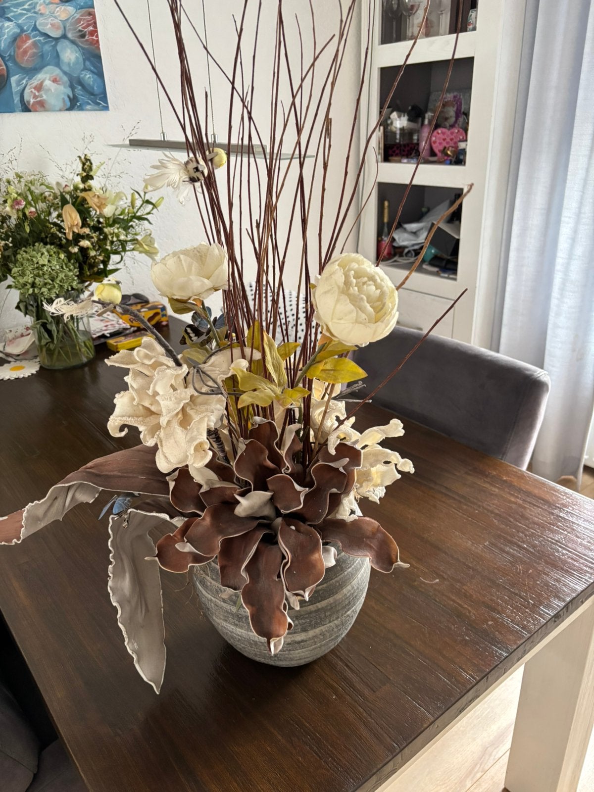 Kunstbloemen in pot, Huis en Inrichting, Ophalen, Zo goed als nieuw
