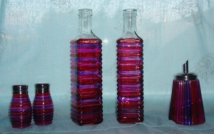 SUIKERPOT, FLESSEN EN PEPER EN ZOUT, Ophalen of Verzenden, Meerkleurig, Overige merken, Glas