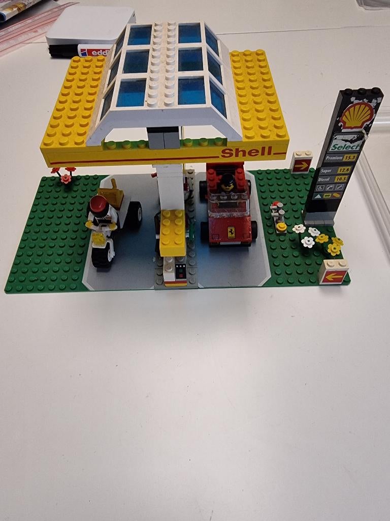 lego 1256 Shell petrol pump, Ophalen of Verzenden, Gebruikt, Complete set, Lego