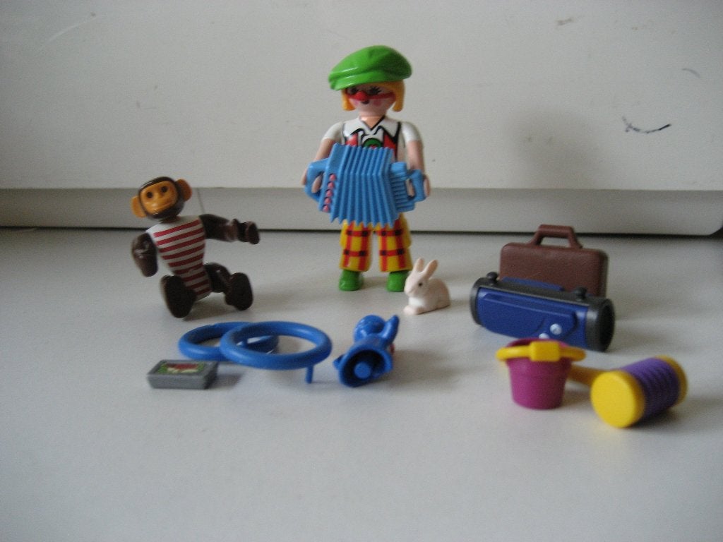 playmobil clini clown met speelaapje, Ophalen of Verzenden, Zo goed als nieuw