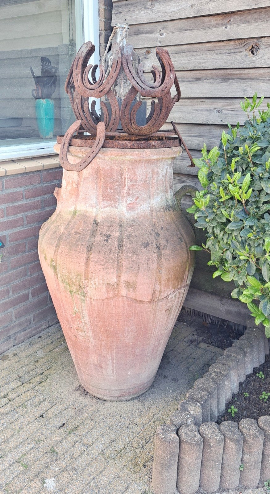 Terracotta pot, Ophalen of Verzenden, Zo goed als nieuw, Rond, Minder dan 40 cm