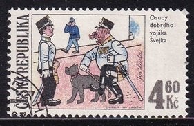 1168 Tsjechië Michel 154 gestempeld , Getekende humor, Verzenden, Overige landen, Gestempeld
