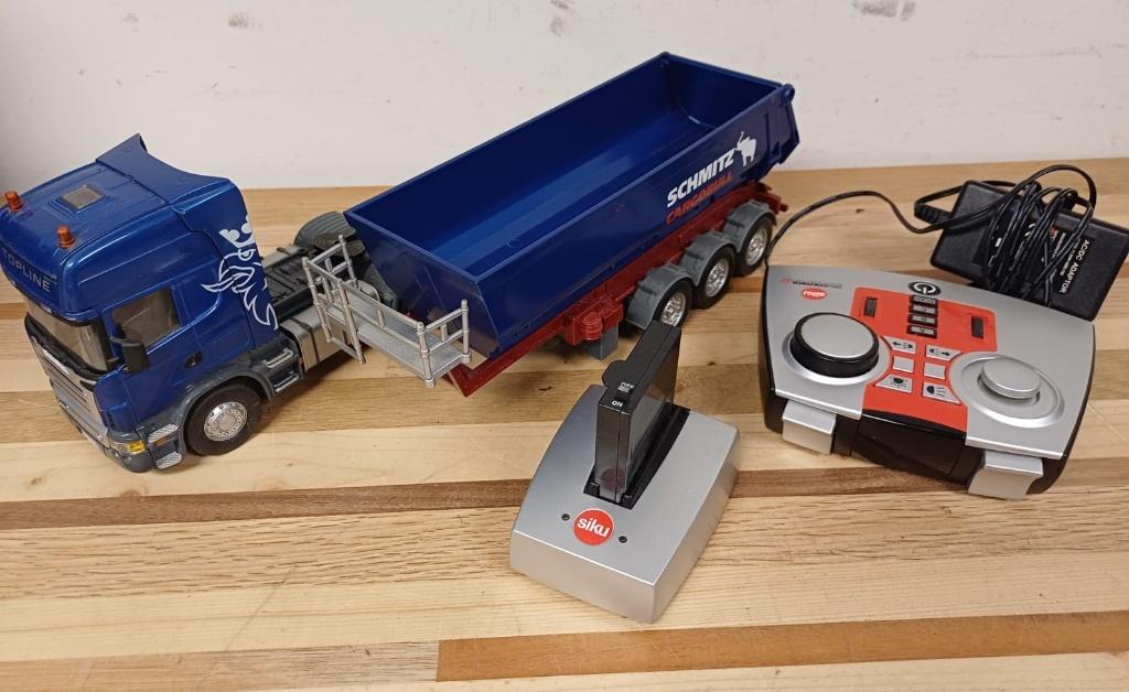Siku 6725 Control Scania met oplegger, Ophalen of Verzenden, Gebruikt, Bus of Vrachtwagen, SIKU