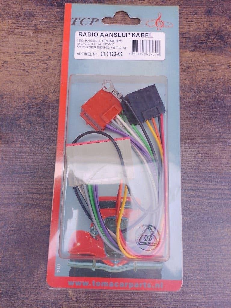 ISO Radio aansluitkabel Ford Mondeo, Auto diversen, -, Verzenden, -, Tcp