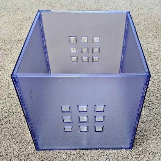 Ikea expedit / kallax opbergbak transparant paars, Ophalen of Verzenden, Minder dan 40 cm, Doos, Minder dan 35 cm