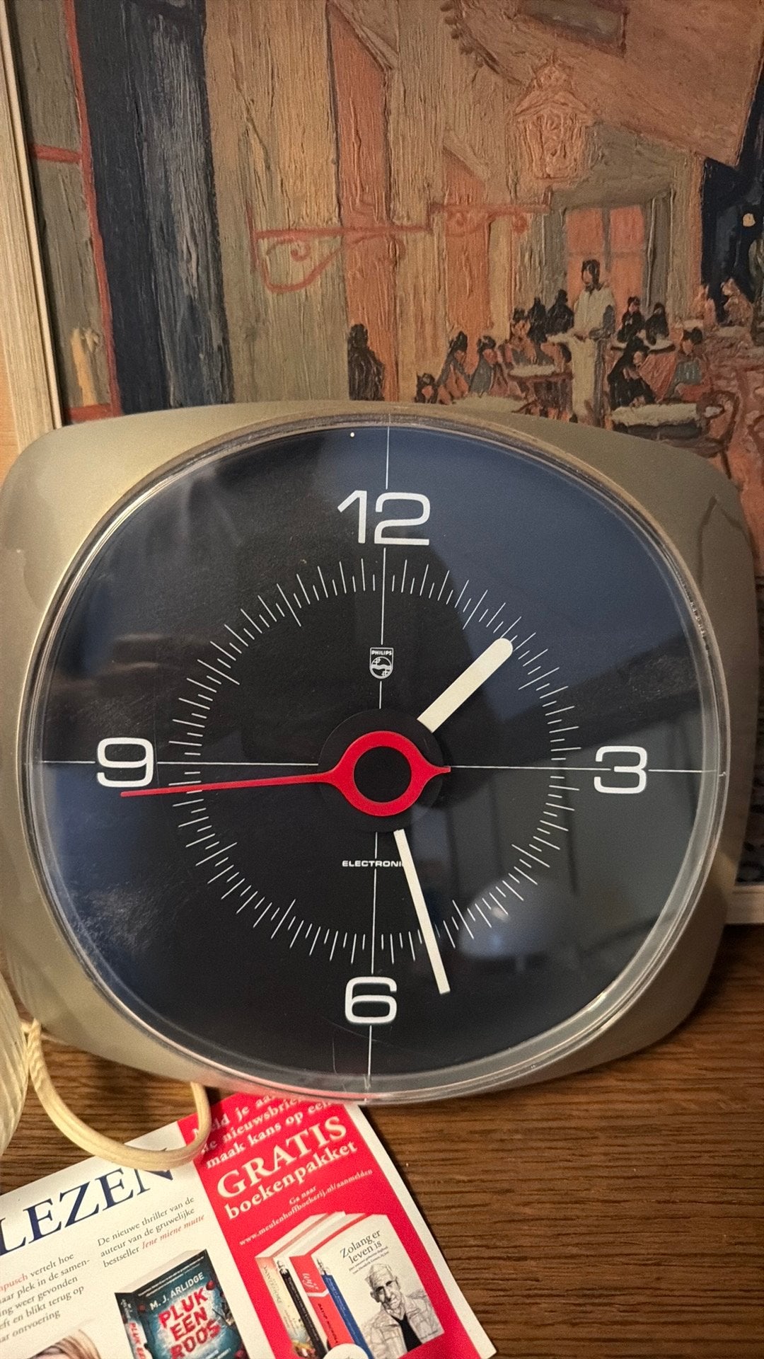 Philips retro klok, Ophalen, Gebruikt