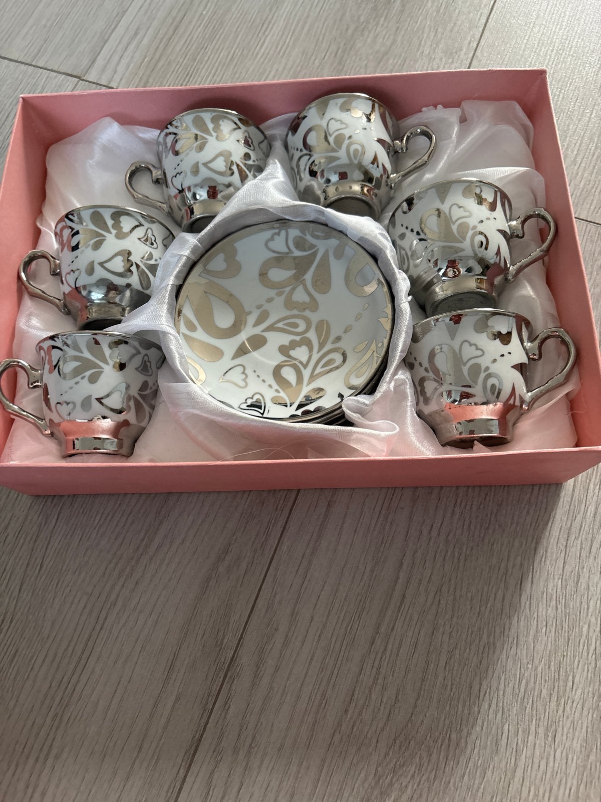 ATEF Koffie/Espresso Kopjes met Schotels - 6 stuks, Ophalen, Overige merken, Keramiek, Nieuw